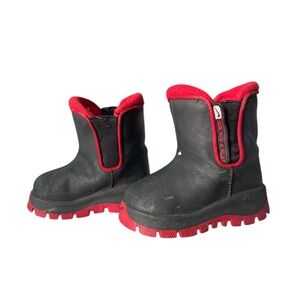 Nike Baby Galosh Boot Black Varsity Red Rain Snow Shoes